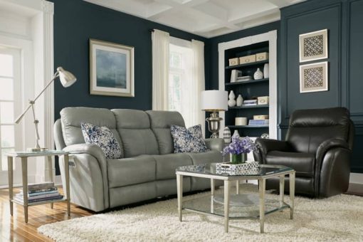Flexsteel Zoey Leather Power Reclining Sofa With Power Headrests - Image 4