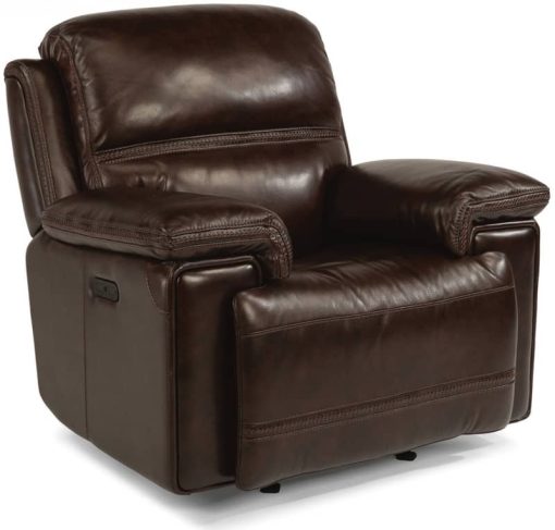 Flexsteel Fenwick Leather Power Gliding Recliner With Power Headrest - Image 2