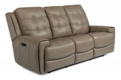 Flexsteel Wicklow Power Reclining Sofa With Power Headrests