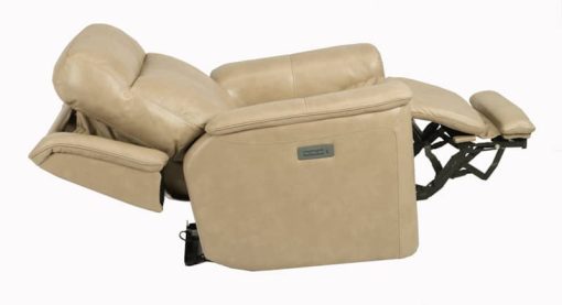 Flexsteel Miller Leather Power Recliner With Power Headrest & Lumbar - Image 3