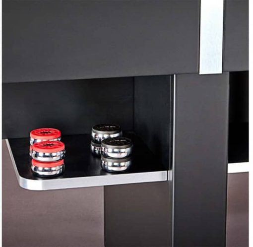 Brunswick Delray II 12' Matte Black Shuffleboard Table (2 Piece Board) - Image 2