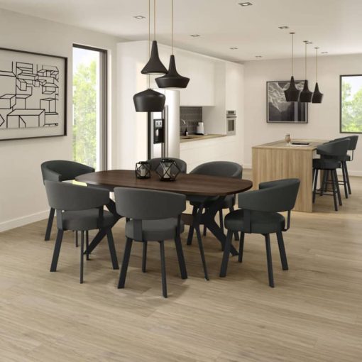 Amisco Grissom Plus Stratus/Black Coral Dining Chair - Image 2