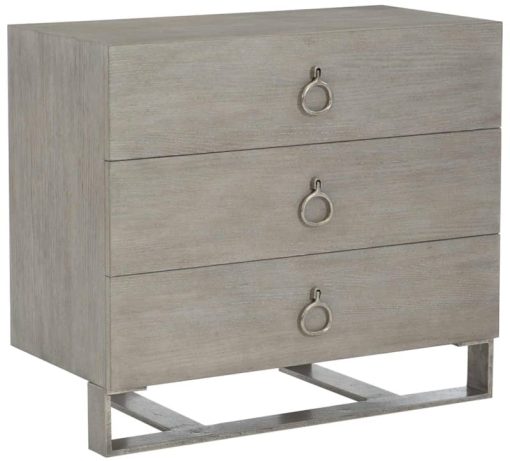 Bernhardt Linea Cerused Greige 3 Drawer Nightstand - Image 2