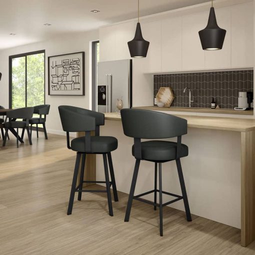 Amisco Grissom Oyster/Oxidado Bar Swivel Stool - Image 2