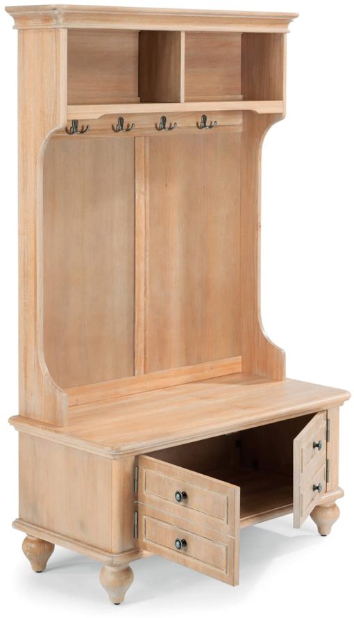Homestyles Cambridge Whitewash Hall Tree - Image 2