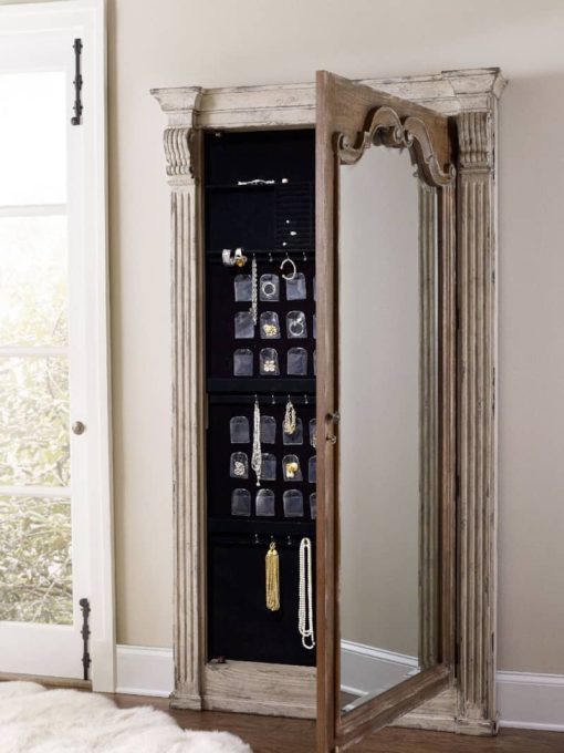 Hooker Furniture Accents Chatelet Floor Mirror w/ Jewelry Armoire Storage - Image 2
