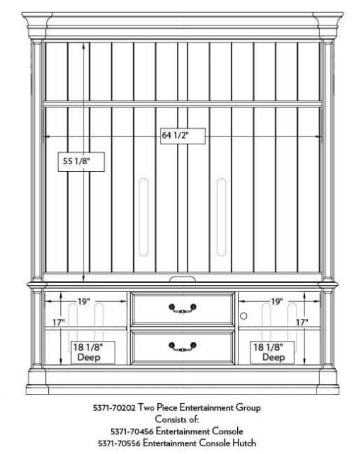 Hooker Furniture Clermont Collection Two Piece Entertainment Group - Image 2