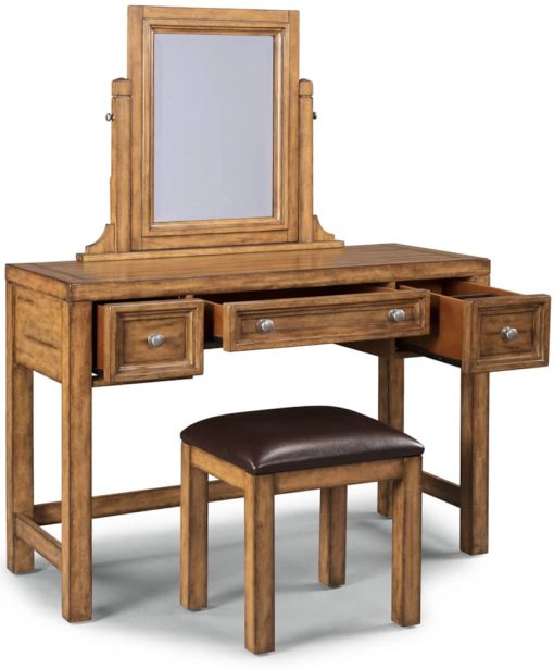 Homestyles Sedona Toffee Vanity & Mirror With Bench - Image 2