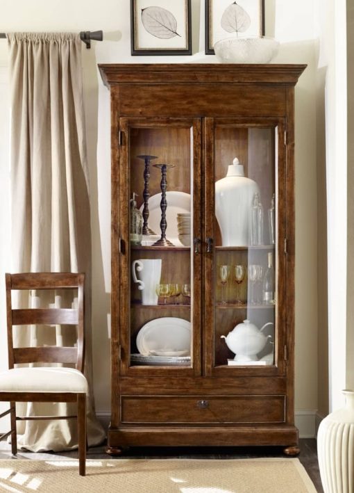 Hooker Furniture Archivist Dark Wood Display Cabinet - Image 2