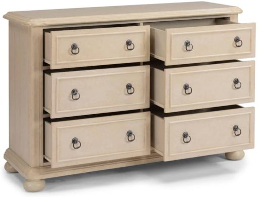 Homestyles Provence Antiqued White 6 Drawer Dresser - Image 2