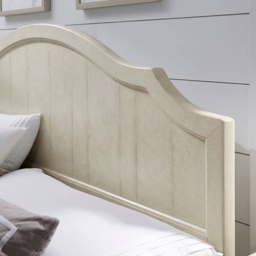 Homestyles Provence Antiqued White King Bed, Nightstand And Chest - Image 2
