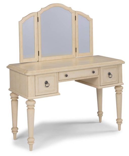 Homestyles Provence Antiqued White Vanity & Mirror