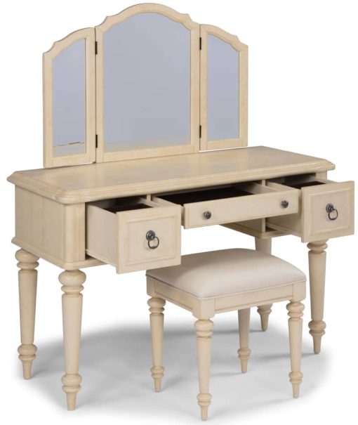Homestyles Provence Antiqued White Vanity Set - Image 2