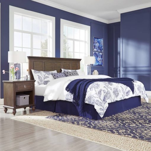 Homestyles Southport Distressed Oak King/California King Headboard & 2 Nightstands - Image 3