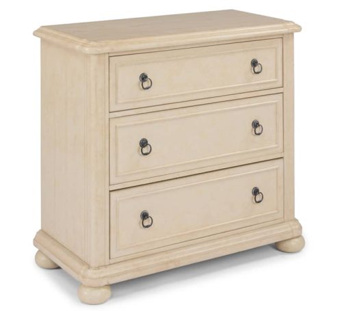 Homestyles Provence Antiqued White 3 Drawer Chest - Image 2