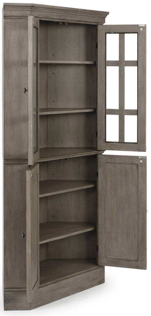 Homestyles Mountain Lodge Gray Corner Cabinet - Image 2