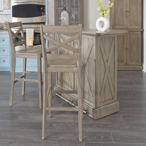 Homestyles Mountain Lodge Gray 3-Piece Bar Set - Image 2