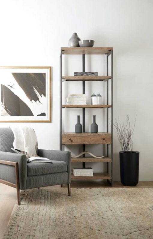 Hooker Furniture Home Office Casual Medium Natural Wood Bookcase - Image 2