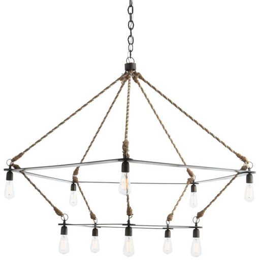 Arteriors McIntyre Natural Two Tiered Chandelier - Image 2