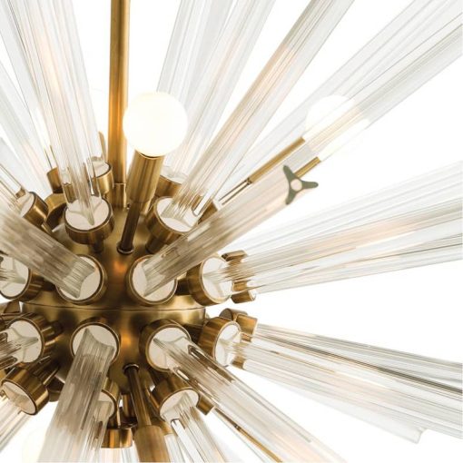 Arteriors Hanley Antique Brass Large Chandelier - Image 2
