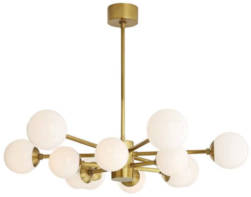 Arteriors Karrington Antique Brass Small Chandelier - Image 2