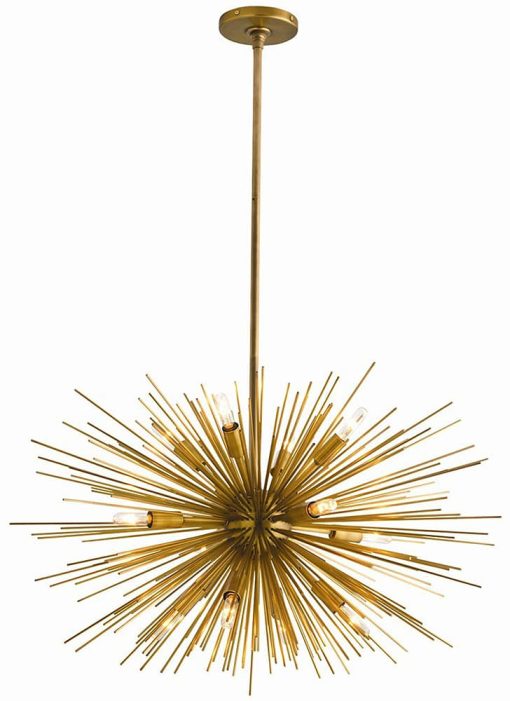 Arteriors Zanadoo Antique Brass Small Chandelier - Image 2