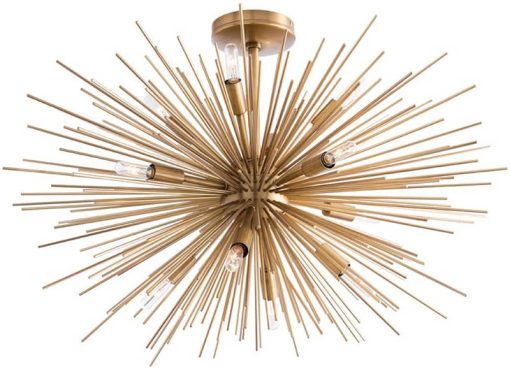 Arteriors Zanadoo Antique Brass Fixed Chandelier - Image 2