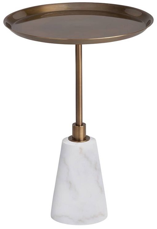 Arteriors Celeste Vintage Brass Accent Table - Image 2