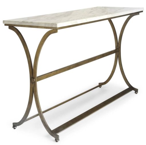 Butler Specialty Company Pamina Travertine And Antique Gold Console Table - Image 2