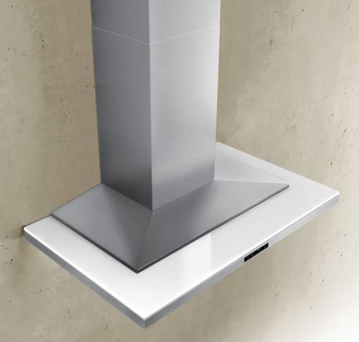 Zephyr 42" Stainless Steel And White Glass Designer Collection Layers Wall Hood - Image 2