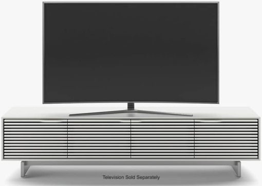 BDI Align Satin White Quad Media Low Cabinet - Image 2