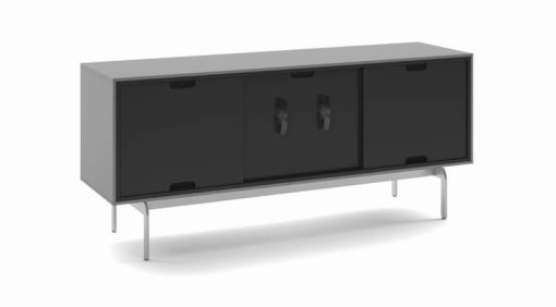 BDI Align Fog Grey Triple Console Cabinet - Image 3