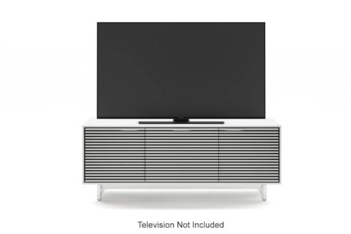 BDI Align Satin White Triple Media Cabinet - Image 2