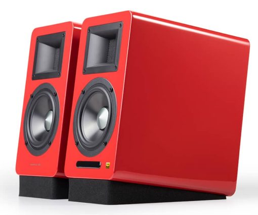Edifier Airpulse A100 Red Hi-Res Audio Bluetooth Bookshelf Speakers (Pair) - Image 2