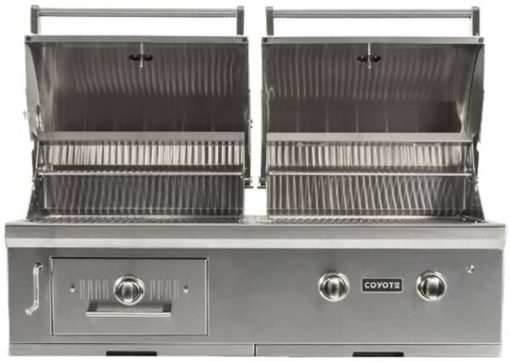 Coyote 50" Stainless Steel Liquid Propane Gas & Charcoal Hybrid Grill - Image 2