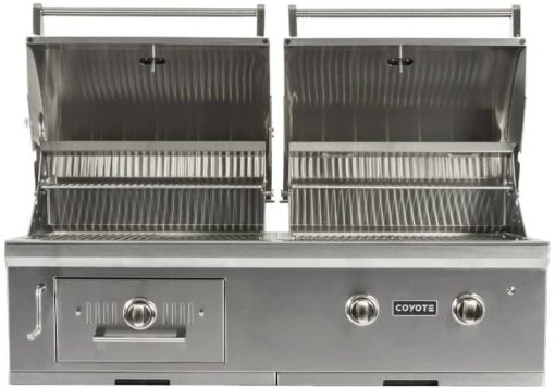 Coyote 50" Stainless Steel Natural Gas & Charcoal Hybrid Grill - Image 2
