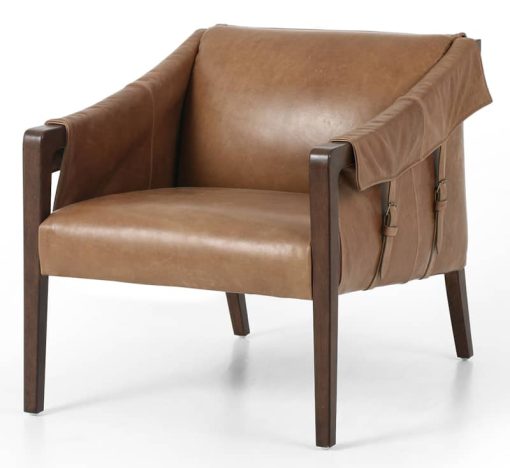 Four Hands Abbott Collection Bauer Warm Taupe Dakota Leather Chair