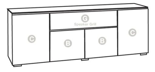 Salamander Designs Berlin 345 AV Cabinet - Image 2