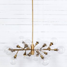 Four Hands Carnegie Collection Pellman Matte Brass Chandelier - Image 2