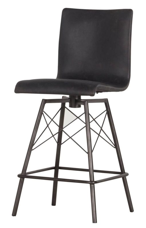 Four Hands Irondale Collection Rialto Ebony Diaw Counter Stool