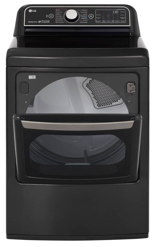 LG 7.3 Cu. Ft. Black Steel Gas Dryer With TurboSteam - Image 2