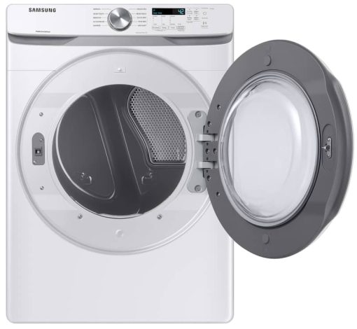 Samsung ADA 7.5 Cu. Ft. White Front Load Electric Long Vent Dryer With Sensor Dry - Image 2