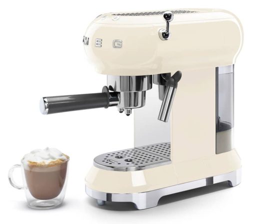 Smeg 50's Retro Style Cream Espresso Machine - Image 3