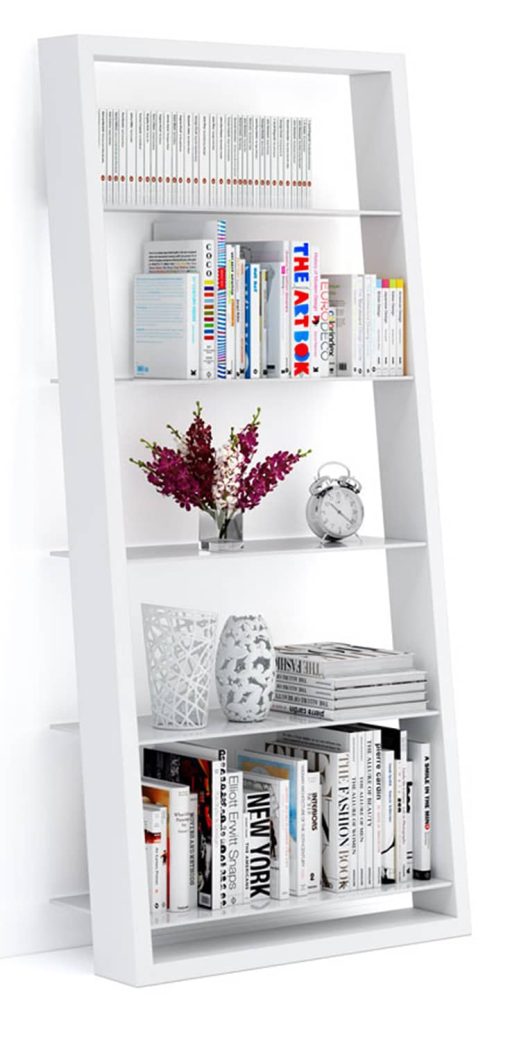 BDI Eileen 5157 Smooth Satin White Blanc Leaning Shelf - Image 2