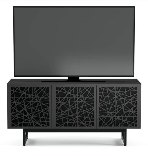BDI Elements Ricochet Charcoal Stained Ash Media with Triple-Width Storage Cabinet - Image 2