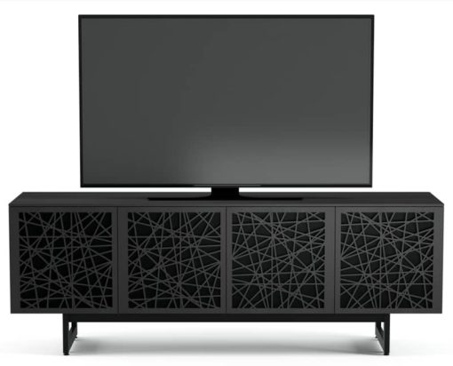 BDI Elements Ricochet Charcoal Stained Ash Media with Quad-Width Storage Cabinet - Image 2