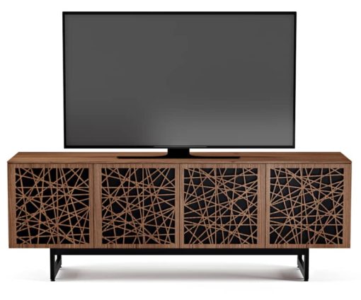 BDI Elements Ricochet Natural Walnut Media with Quad-Width Storage Cabinet - Image 2