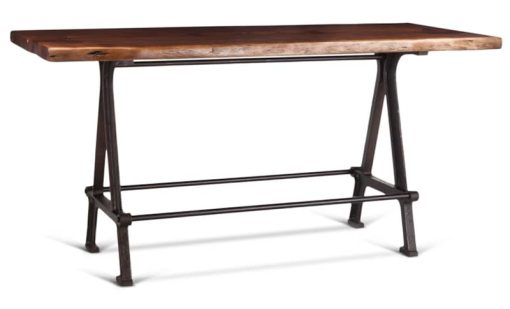 Home Trends & Design 72" Walnut Industrial Loft Gathering Dining Table