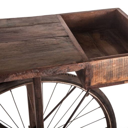 Home Trends & Design Industrial Teak Bicycle Console - Image 2