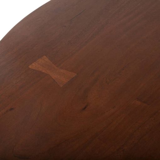 Home Trends & Design 48" Walnut Mozambique Round Dining Table - Image 2